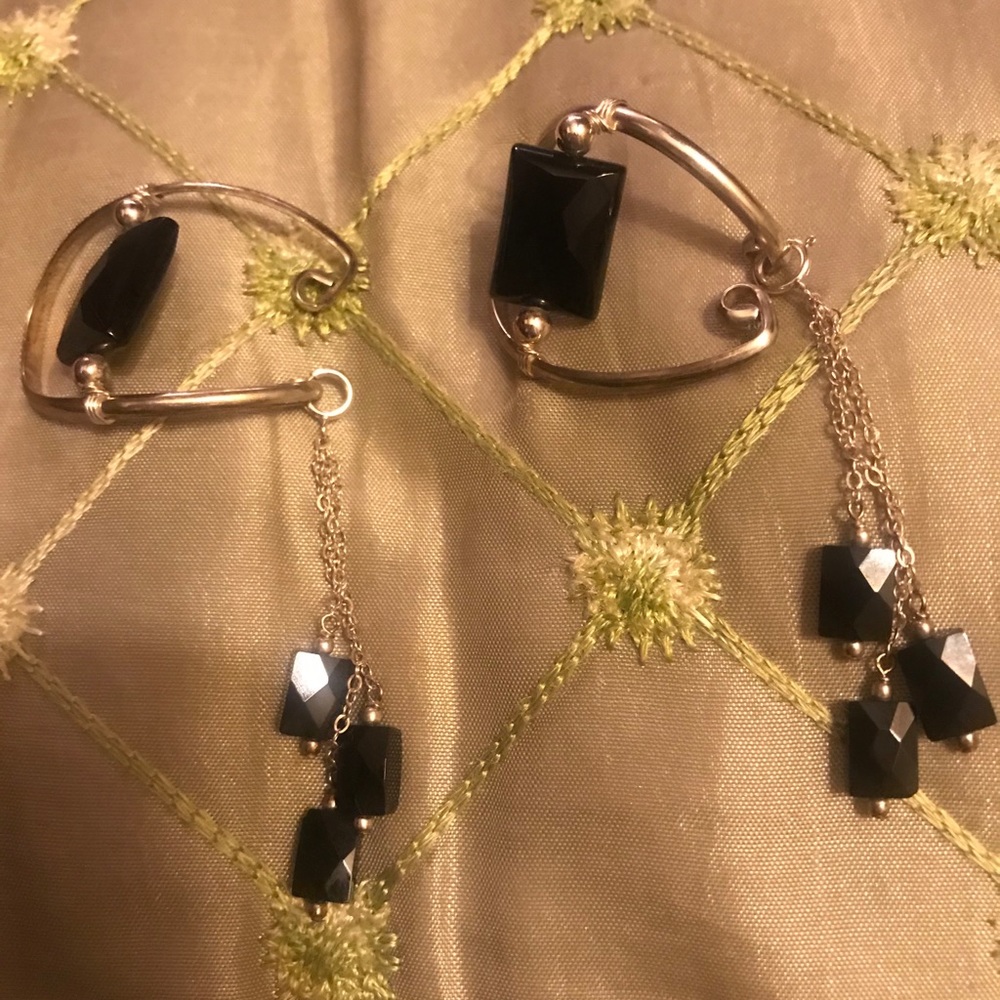Not for sale New gold filled black onyx clip on
